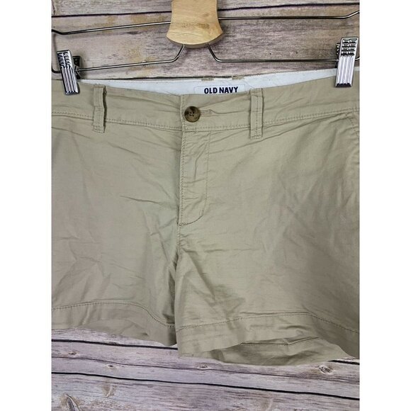 Old Navy Womens 12 Khaki Shorts Flat Front Chinos - Picture 3 of 10